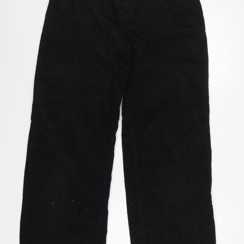 H&M Divided Women’s Black UK 8 Corduroy Wide-Leg Trousers