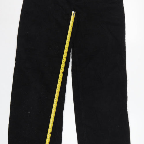 H&M Divided Women’s Black UK 8 Corduroy Wide-Leg Trousers