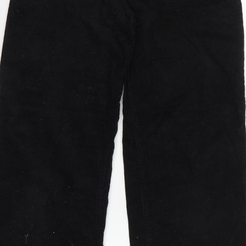 H&M Divided Women’s Black UK 8 Corduroy Wide-Leg Trousers