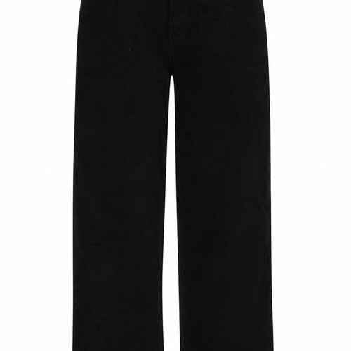 H&M Divided Women’s Black UK 8 Corduroy Wide-Leg Trousers