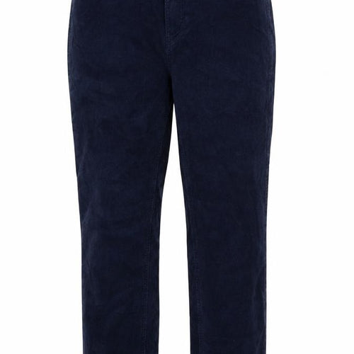 Marks and Spencer Women Blue Corduroy Straight Trousers UK 14 Short