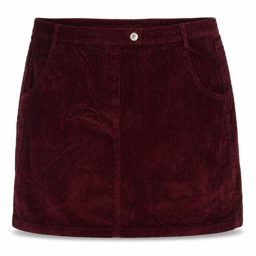 Papaya Women Burgundy Size 16 Corduroy Mini Pencil Skirt Pockets