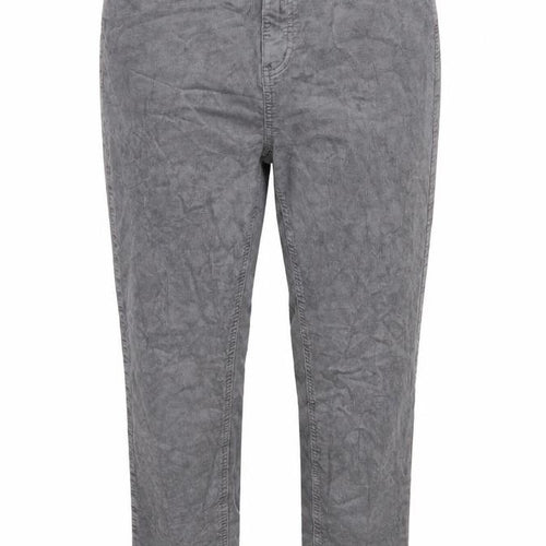 Marks and Spencer Women Grey UK 14 Short Corduroy Tapered Trousers
