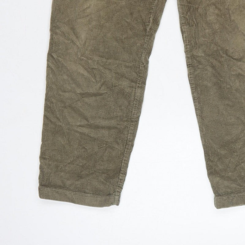 Uniqlo Women's Green S Corduroy Elastic Waist Tapered Trousers
