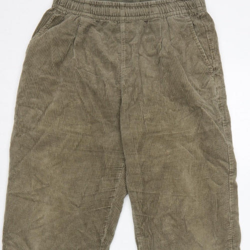 Uniqlo Women's Green S Corduroy Elastic Waist Tapered Trousers