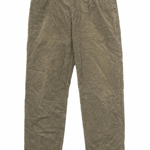 Uniqlo Women's Green S Corduroy Elastic Waist Tapered Trousers
