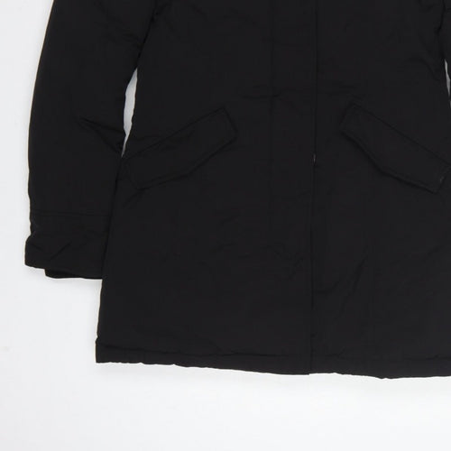 Woolrich Women’s Black XS Arctic Parka Hooded Down Fur Trim Coat