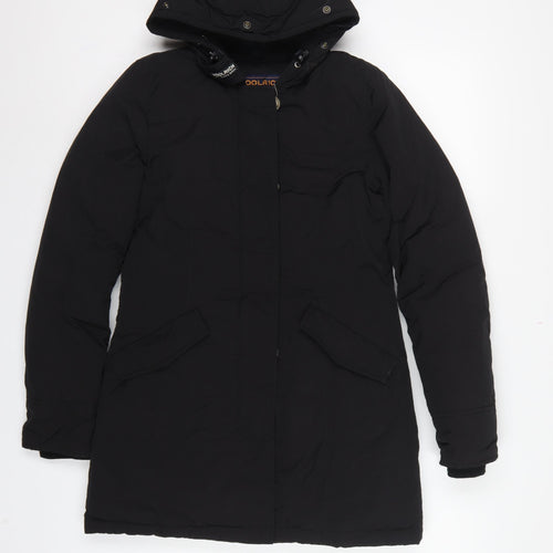 Woolrich Women’s Black XS Arctic Parka Hooded Down Fur Trim Coat
