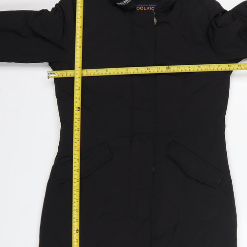 Woolrich Women’s Black XS Arctic Parka Hooded Down Fur Trim Coat