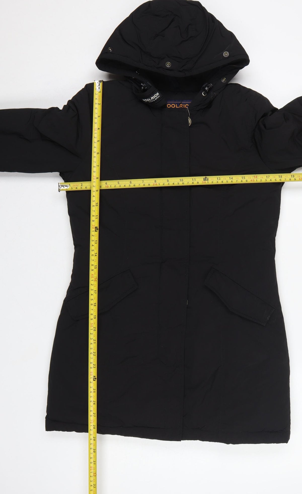 Woolrich Women’s Black XS Arctic Parka Hooded Down Fur Trim Coat