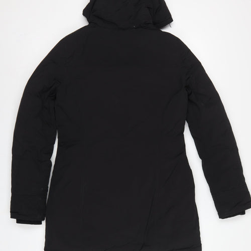 Woolrich Women’s Black XS Arctic Parka Hooded Down Fur Trim Coat