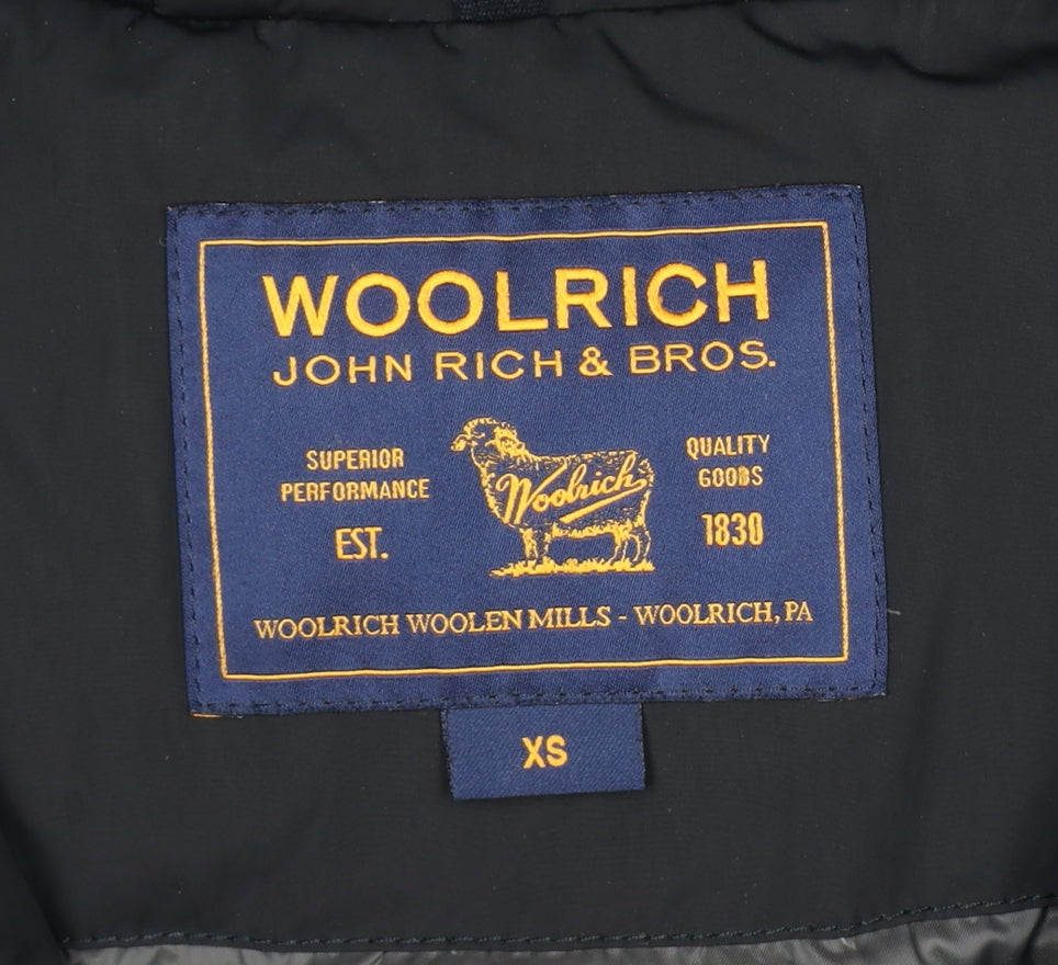 Woolrich Women’s Black XS Arctic Parka Hooded Down Fur Trim Coat