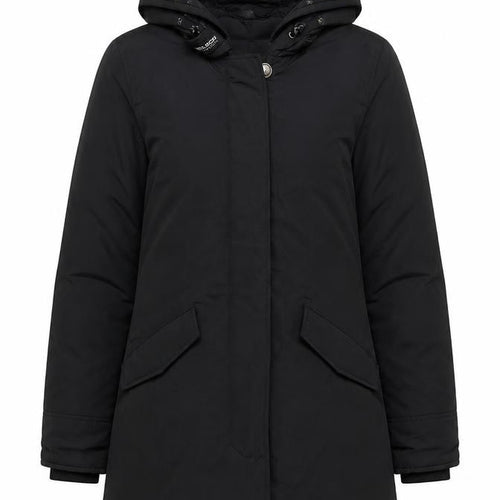 Woolrich Women’s Black XS Arctic Parka Hooded Down Fur Trim Coat