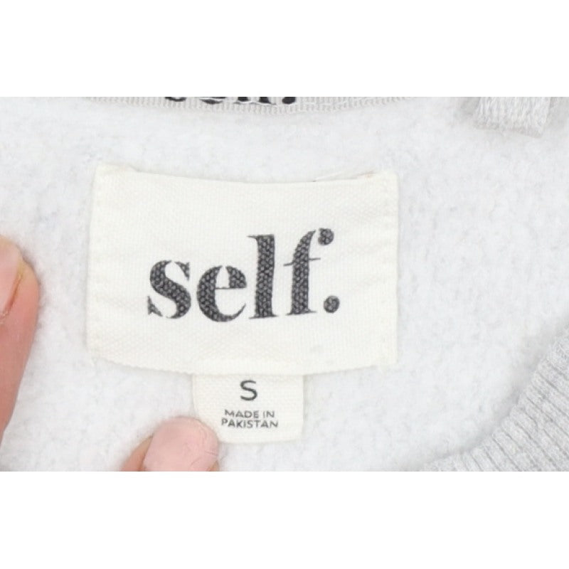 Additional view of Next Women Grey S Pullover Sweatshirt Self Logo Crew Neck