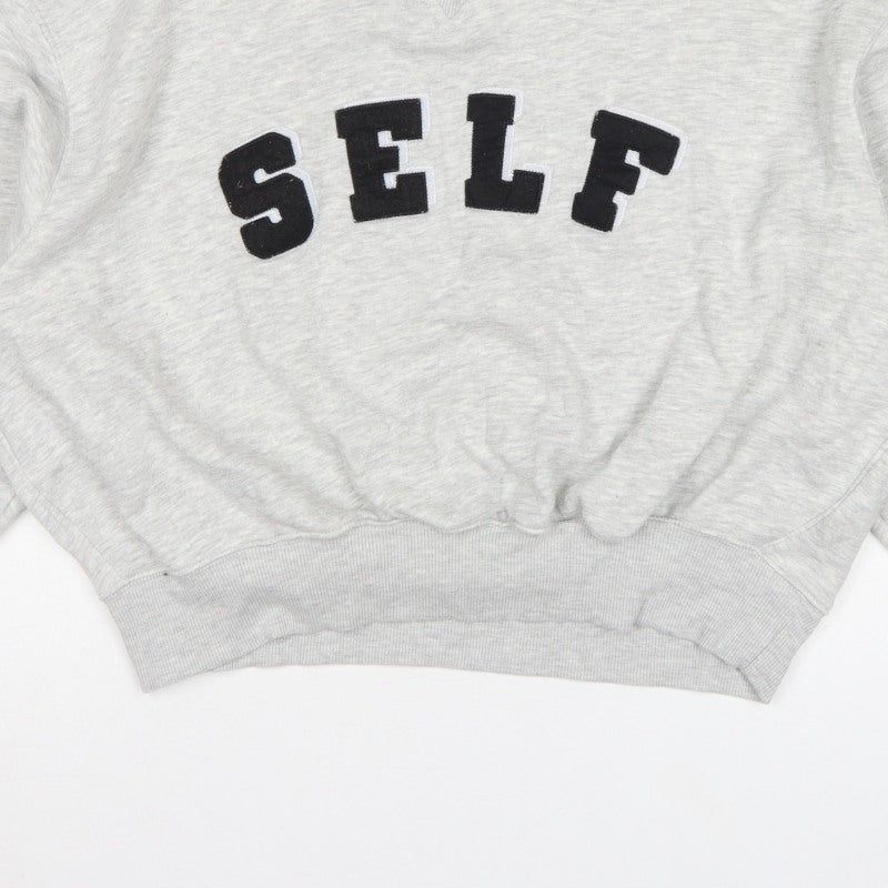 Additional view of Next Women Grey S Pullover Sweatshirt Self Logo Crew Neck