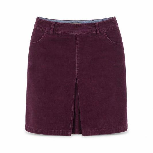 Fat Face Women Purple Size 10 Corduroy Pencil Knee Skirt Pockets