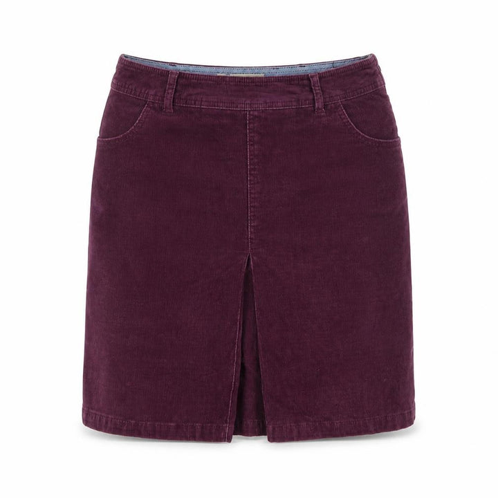 Fat Face Women Purple Size 10 Corduroy Pencil Knee Skirt Pockets