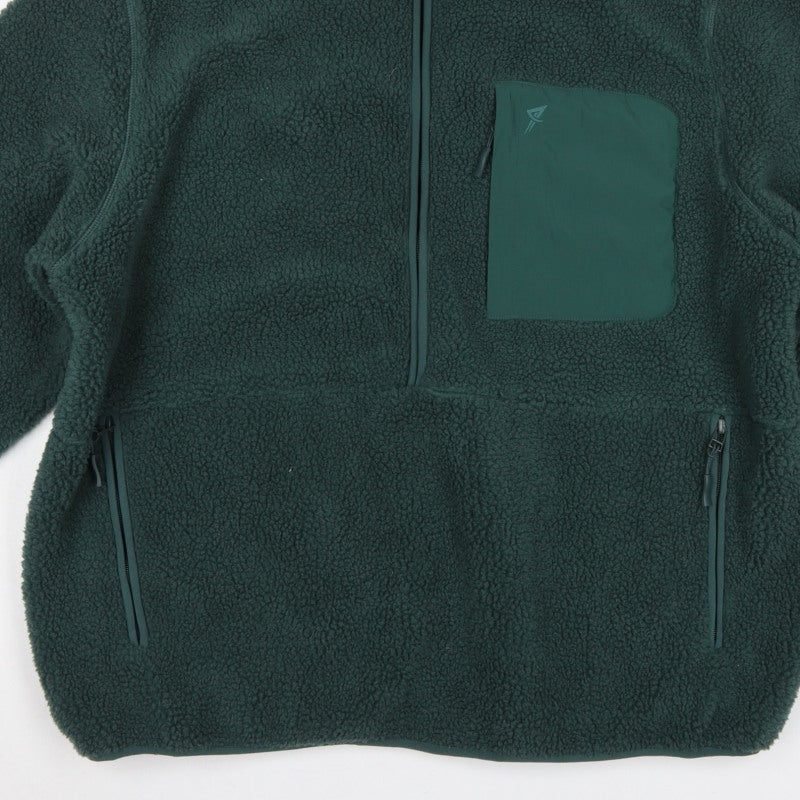 Primark Men’s Green 2XL Borg Fleece Half Zip Pullover Sweatshirt