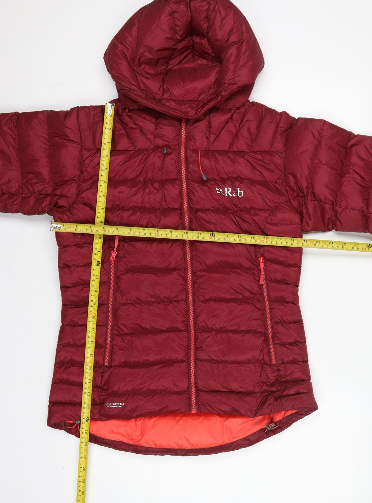 Rab Women’s Red UK 12 Hooded Down Puffer Jacket Pertex