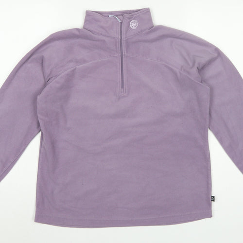 Columbia Women's Purple L 1/4 Zip Fleece Pullover Sweatshirt