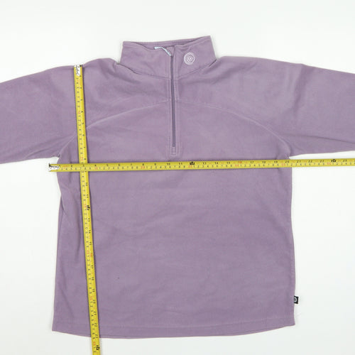 Columbia Women's Purple L 1/4 Zip Fleece Pullover Sweatshirt