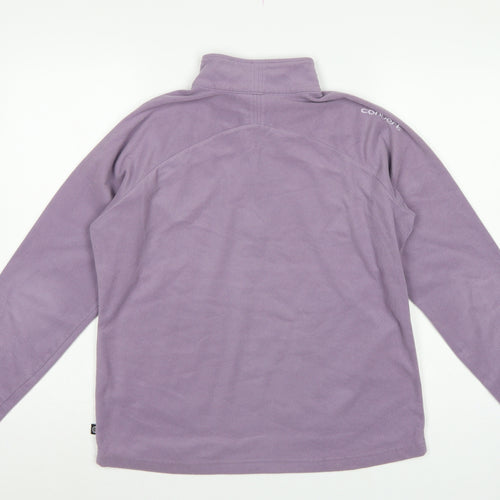Columbia Women's Purple L 1/4 Zip Fleece Pullover Sweatshirt
