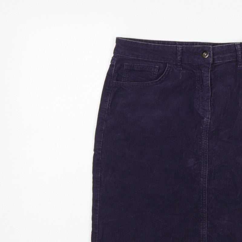 John Lewis Women’s Blue Corduroy Pencil Skirt Size 12 Knee Length