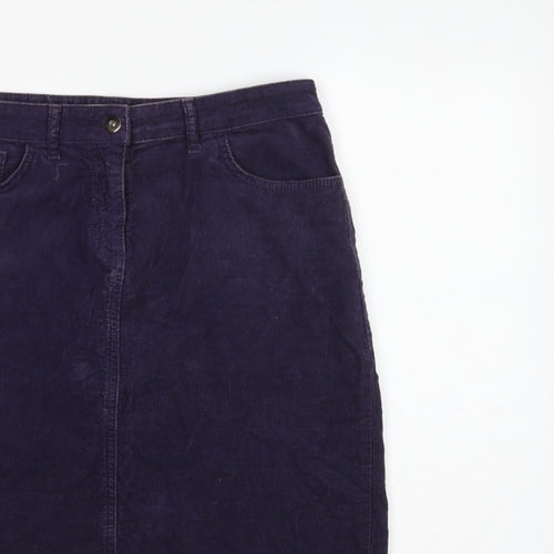 John Lewis Women’s Blue Corduroy Pencil Skirt Size 12 Knee Length