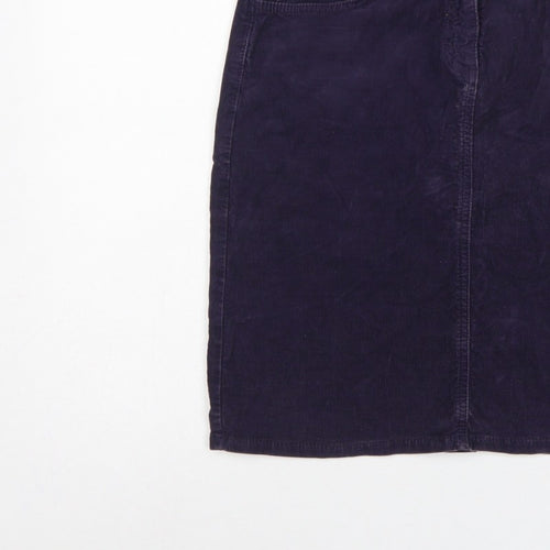 John Lewis Women’s Blue Corduroy Pencil Skirt Size 12 Knee Length