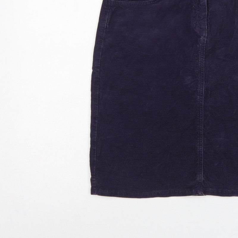 John Lewis Women’s Blue Corduroy Pencil Skirt Size 12 Knee Length