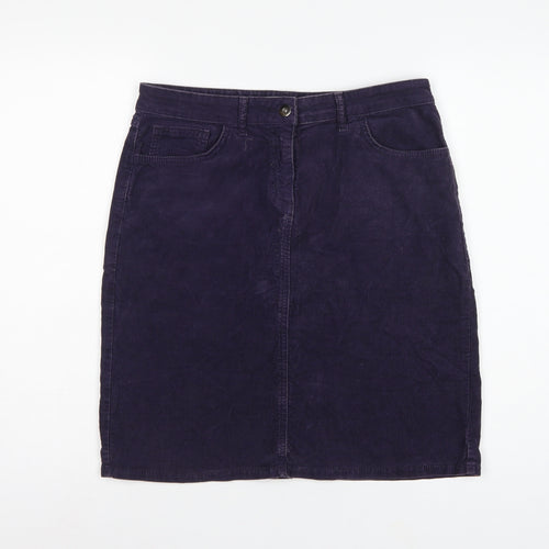 John Lewis Women’s Blue Corduroy Pencil Skirt Size 12 Knee Length