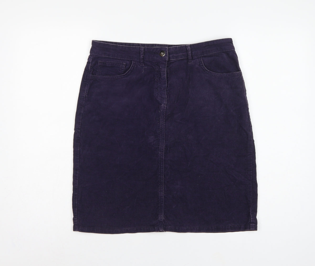John Lewis Women’s Blue Corduroy Pencil Skirt Size 12 Knee Length