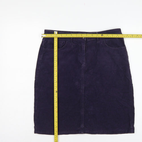 John Lewis Women’s Blue Corduroy Pencil Skirt Size 12 Knee Length
