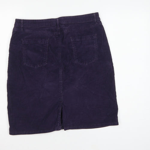 John Lewis Women’s Blue Corduroy Pencil Skirt Size 12 Knee Length