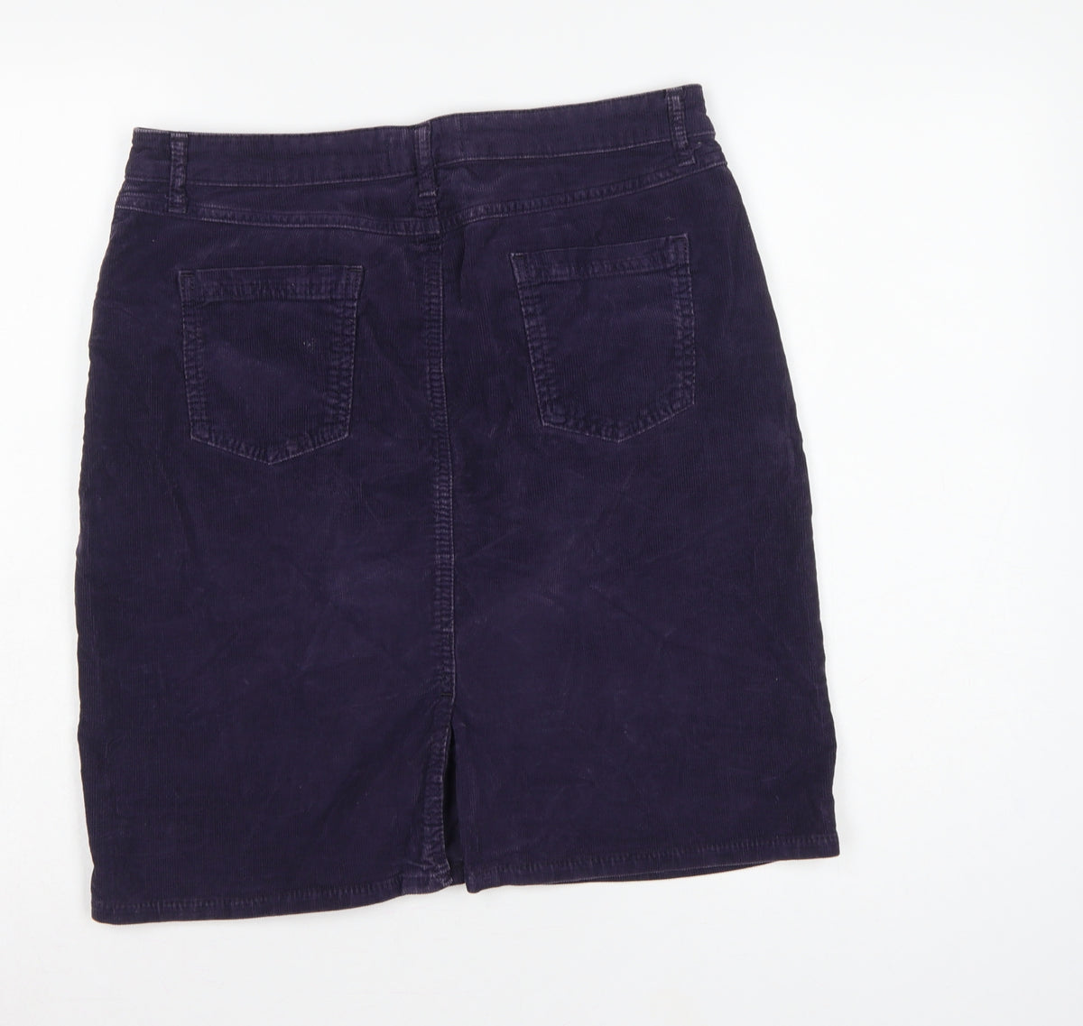 John Lewis Women’s Blue Corduroy Pencil Skirt Size 12 Knee Length