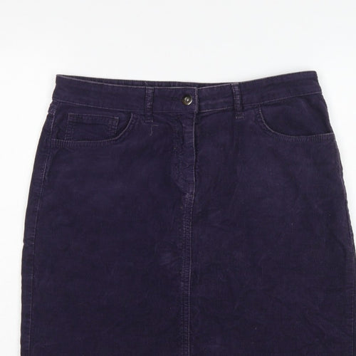 John Lewis Women’s Blue Corduroy Pencil Skirt Size 12 Knee Length