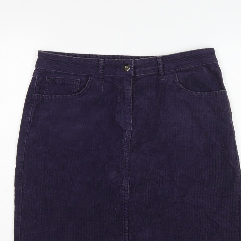 John Lewis Women’s Blue Corduroy Pencil Skirt Size 12 Knee Length