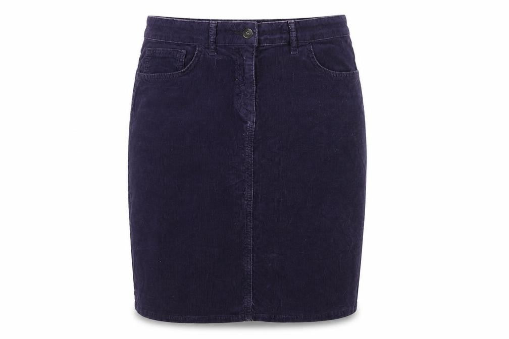 John Lewis Women’s Blue Corduroy Pencil Skirt Size 12 Knee Length