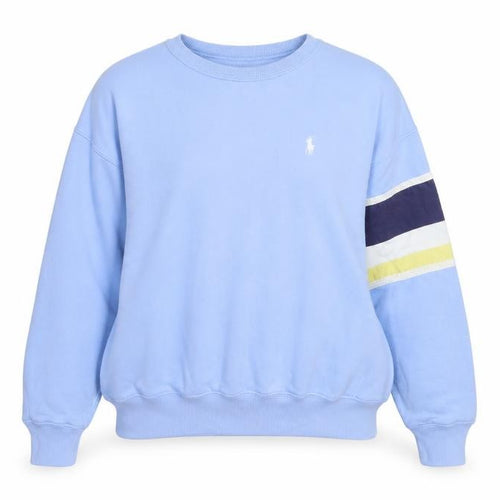 Polo Ralph Lauren Women Blue M Pullover Sweatshirt Logo Colourblock