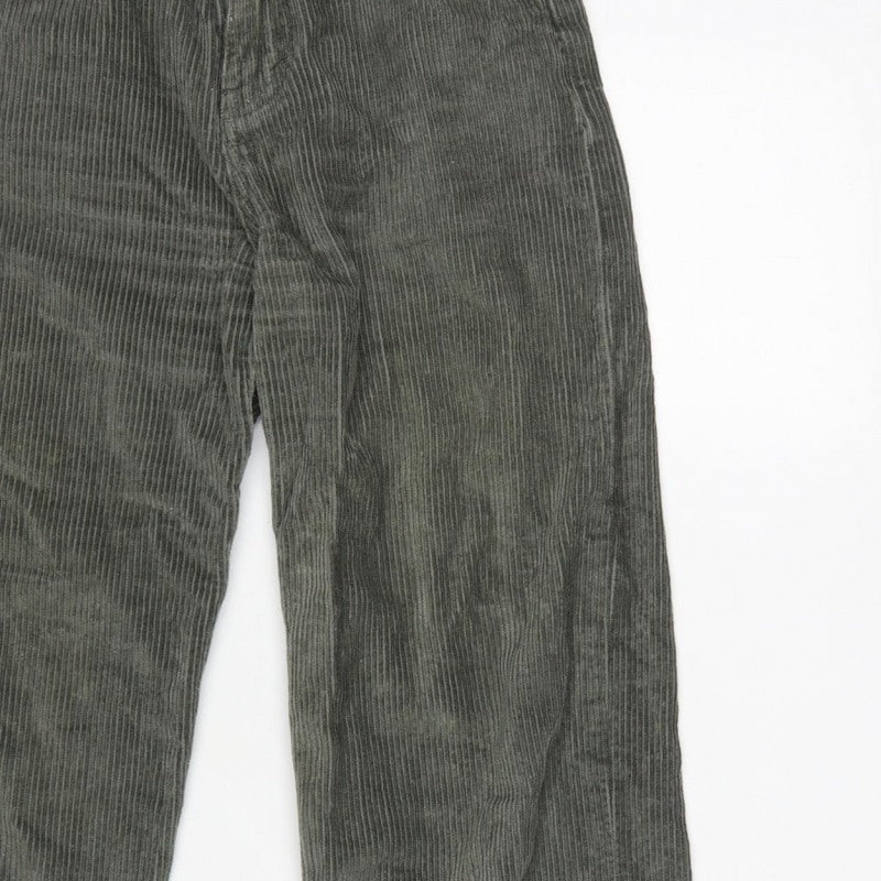 Motel Women’s Green XS High Rise Straight Corduroy Trousers