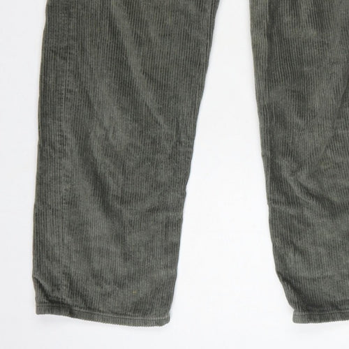 Motel Women’s Green XS High Rise Straight Corduroy Trousers