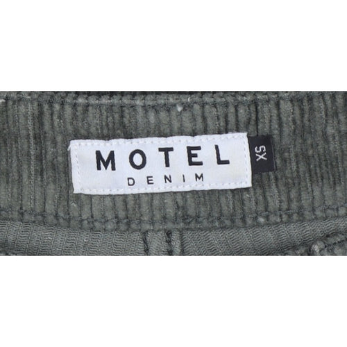 Motel Women’s Green XS High Rise Straight Corduroy Trousers