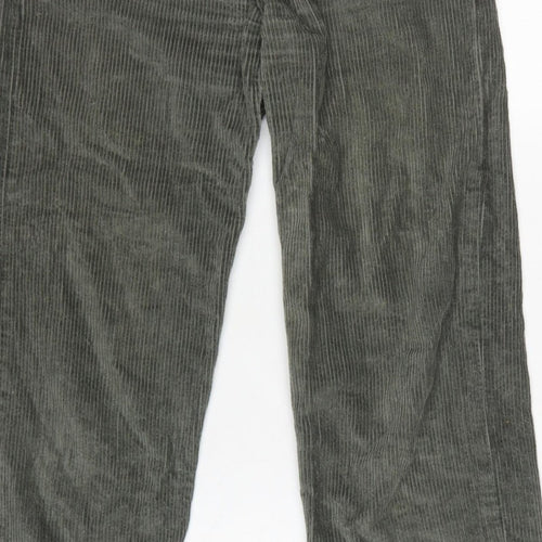 Motel Women’s Green XS High Rise Straight Corduroy Trousers