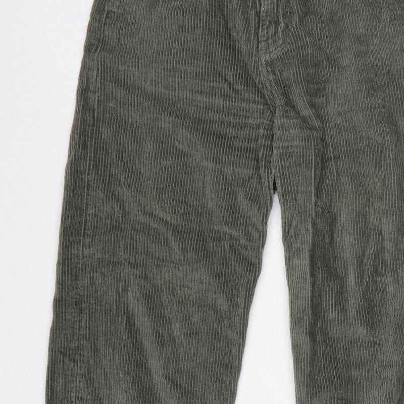 Motel Women’s Green XS High Rise Straight Corduroy Trousers