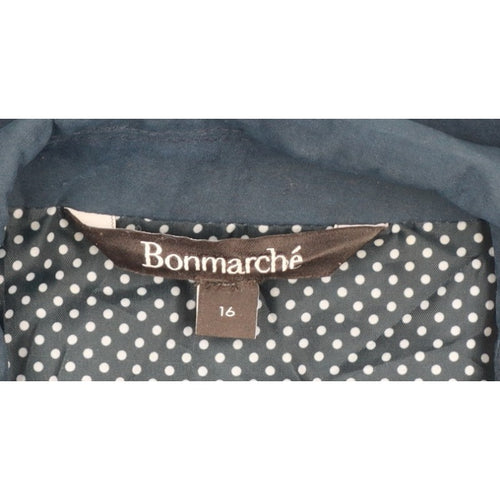 Bonmarché Women’s Navy Blue Size 16 Collared Lightweight Snap Jacket