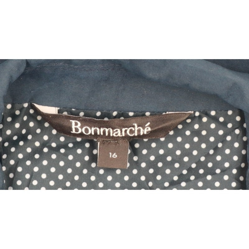 Bonmarché Women’s Navy Blue Size 16 Collared Lightweight Snap Jacket