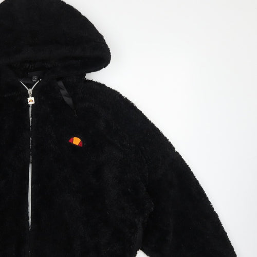 Ellesse Women’s Black UK 10 Giovanna Hooded Faux Fur Fleece Jacket