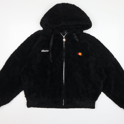 Ellesse Women’s Black UK 10 Giovanna Hooded Faux Fur Fleece Jacket