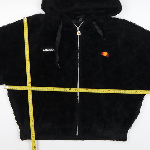 Ellesse Women’s Black UK 10 Giovanna Hooded Faux Fur Fleece Jacket