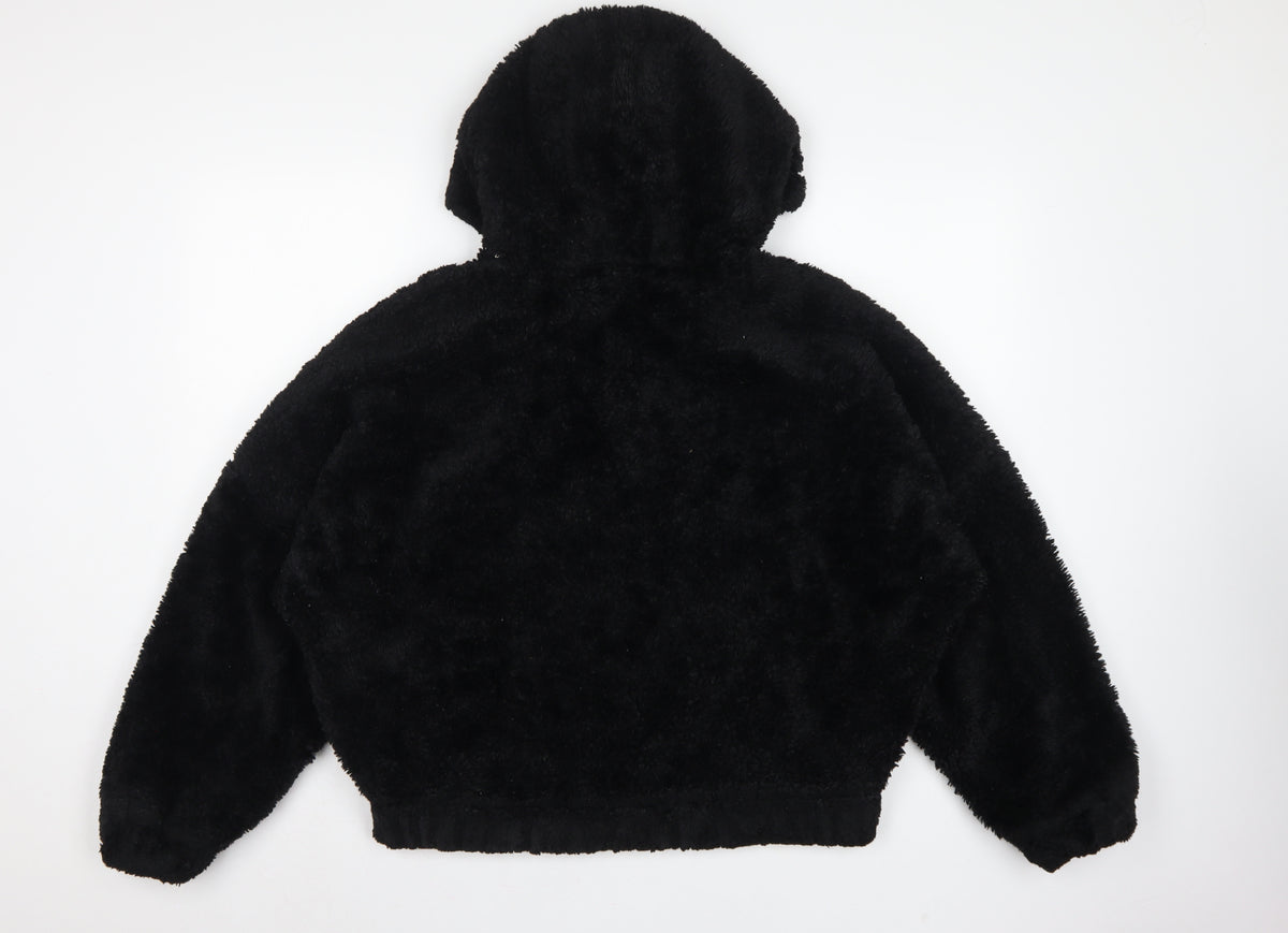 Ellesse Women’s Black UK 10 Giovanna Hooded Faux Fur Fleece Jacket